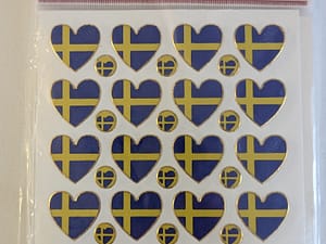 Klistermärken Hjärtan Sverige