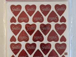 Klistermärken Grattis Hjärtan